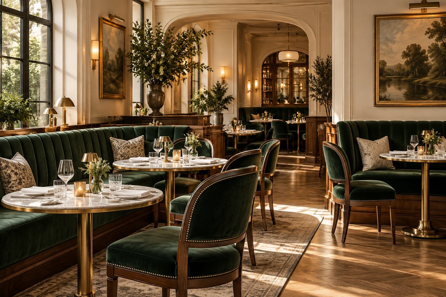 Restored seating in a commercial space
