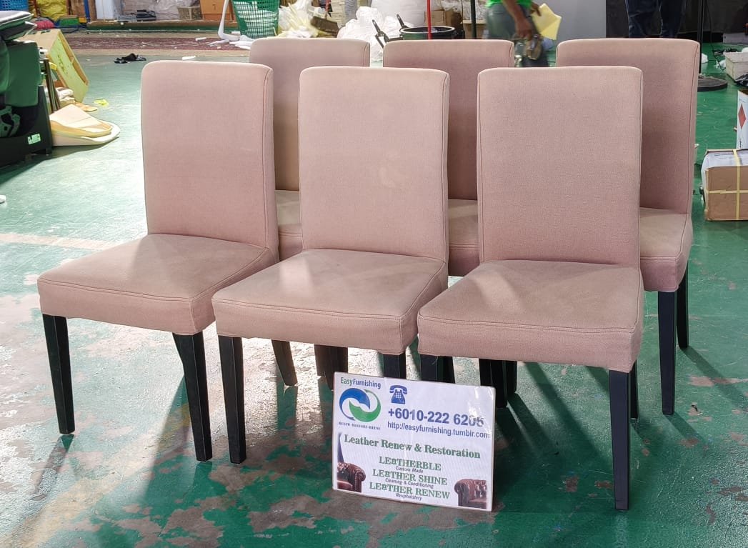 Completed dining chair upholstery project 2