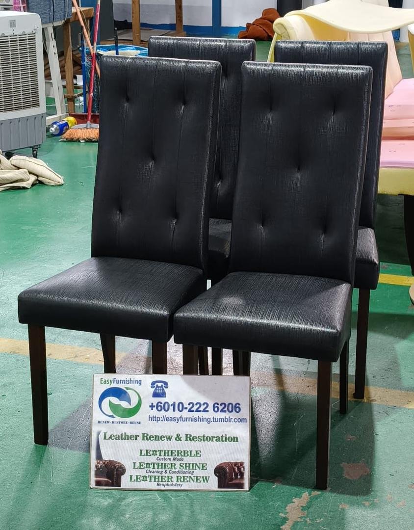 Completed dining chair upholstery project 3