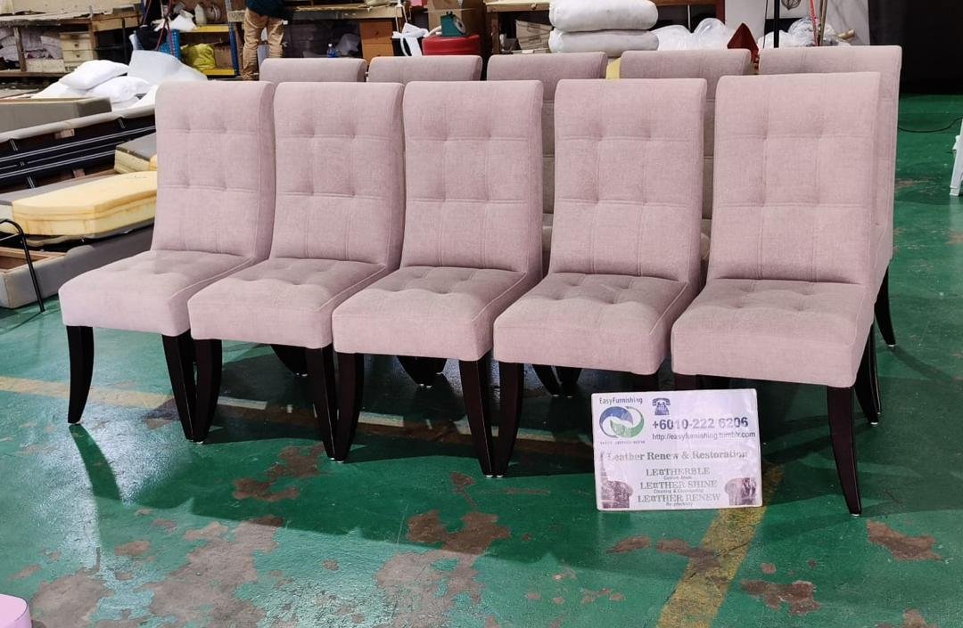 Completed dining chair upholstery project 4