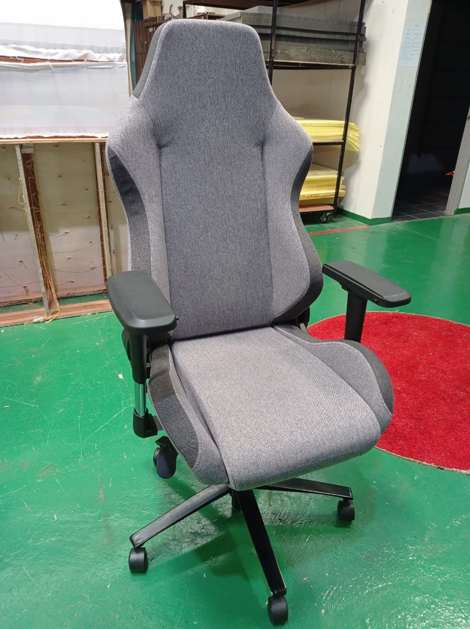 Completed gaming chair upholstery project 3