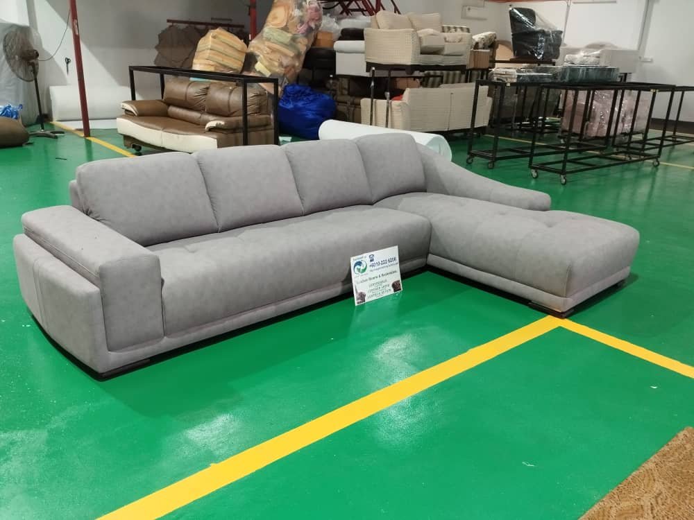 Completed L-shape sofa upholstery project 24