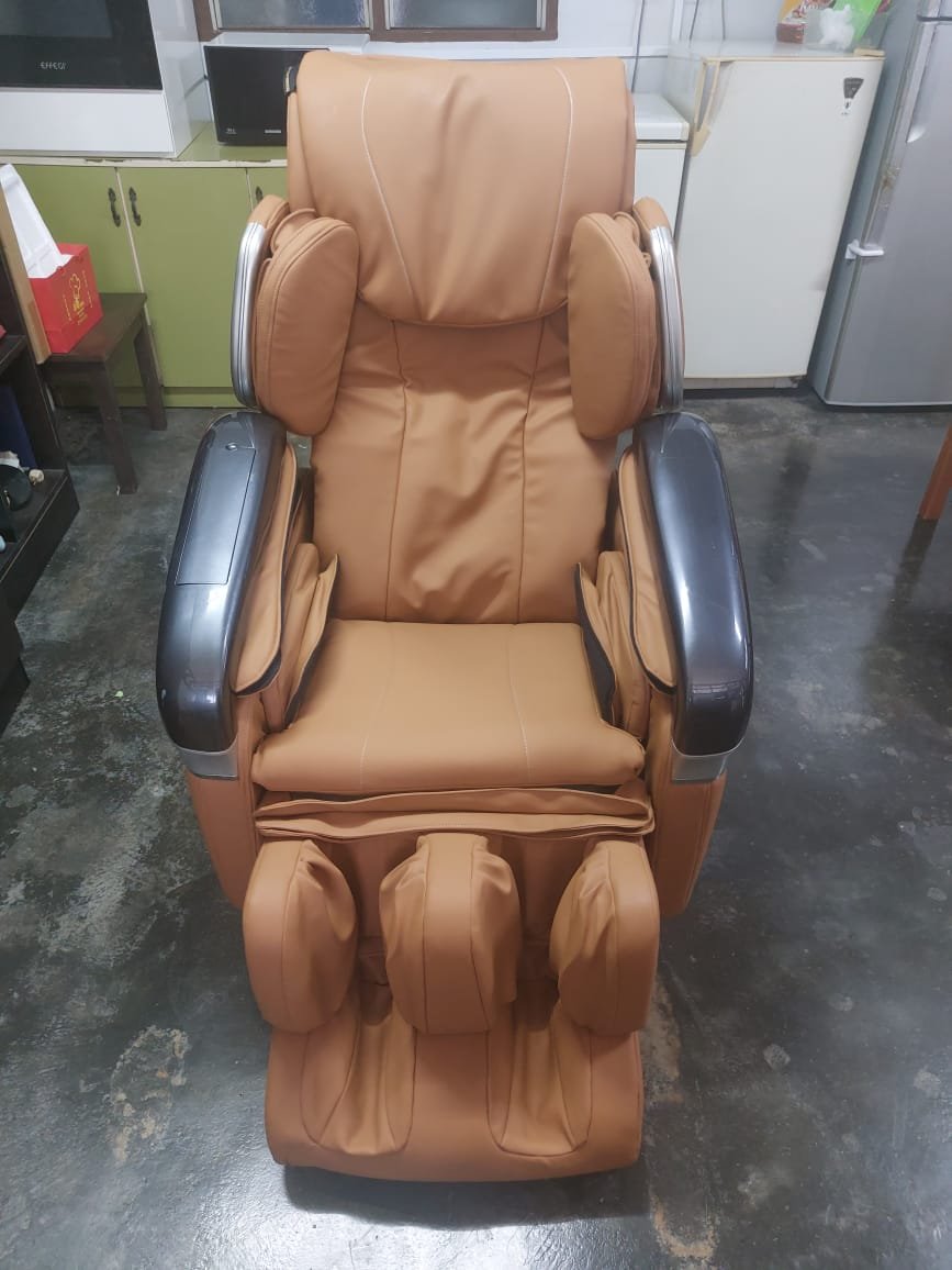 Completed massage chair upholstery project 1