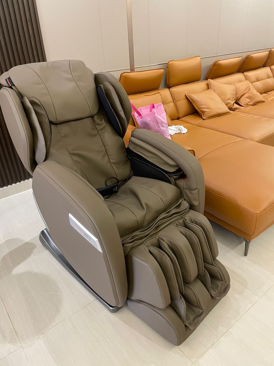 Completed massage chair upholstery project 4