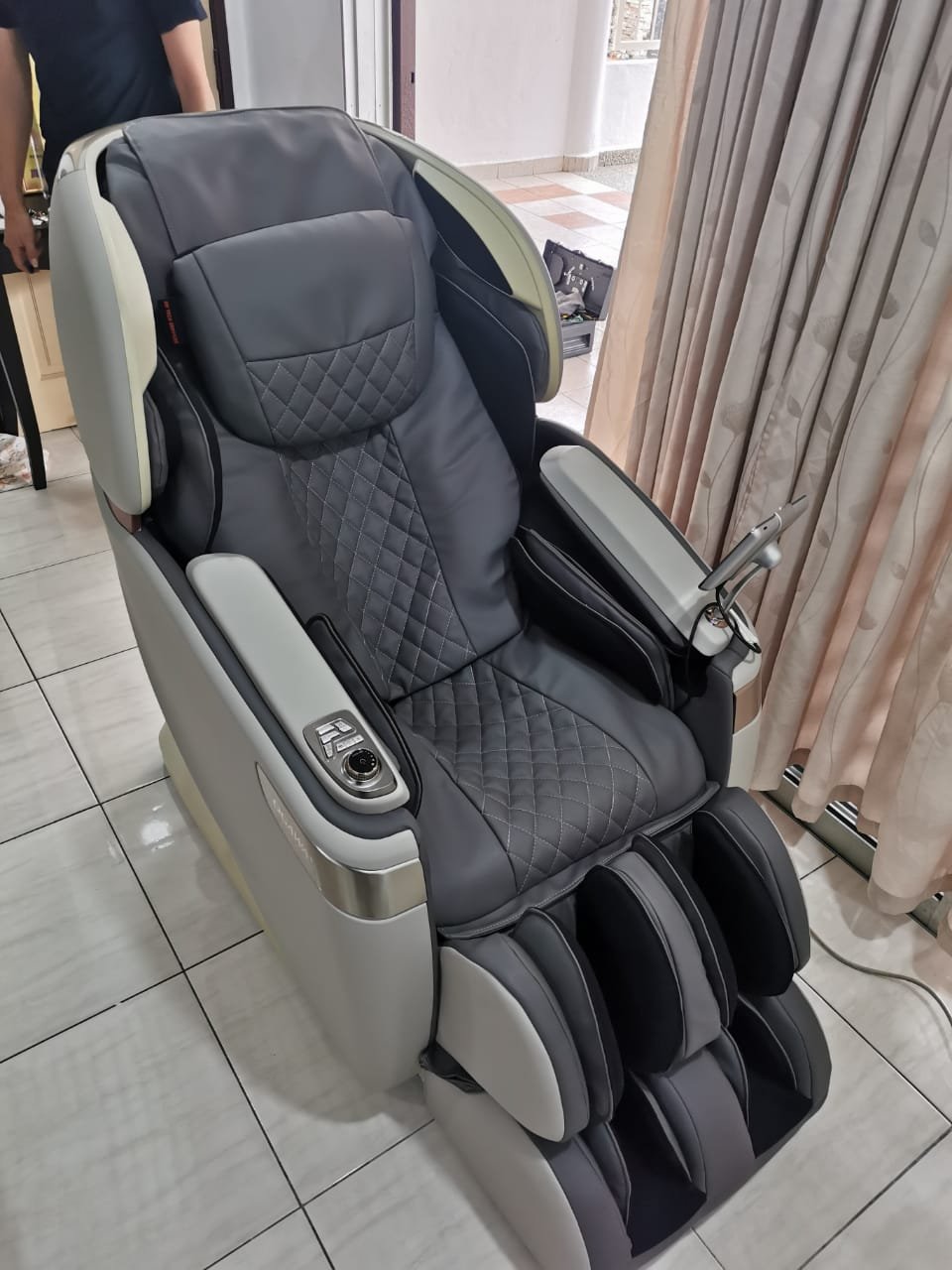 Completed massage chair upholstery project 5