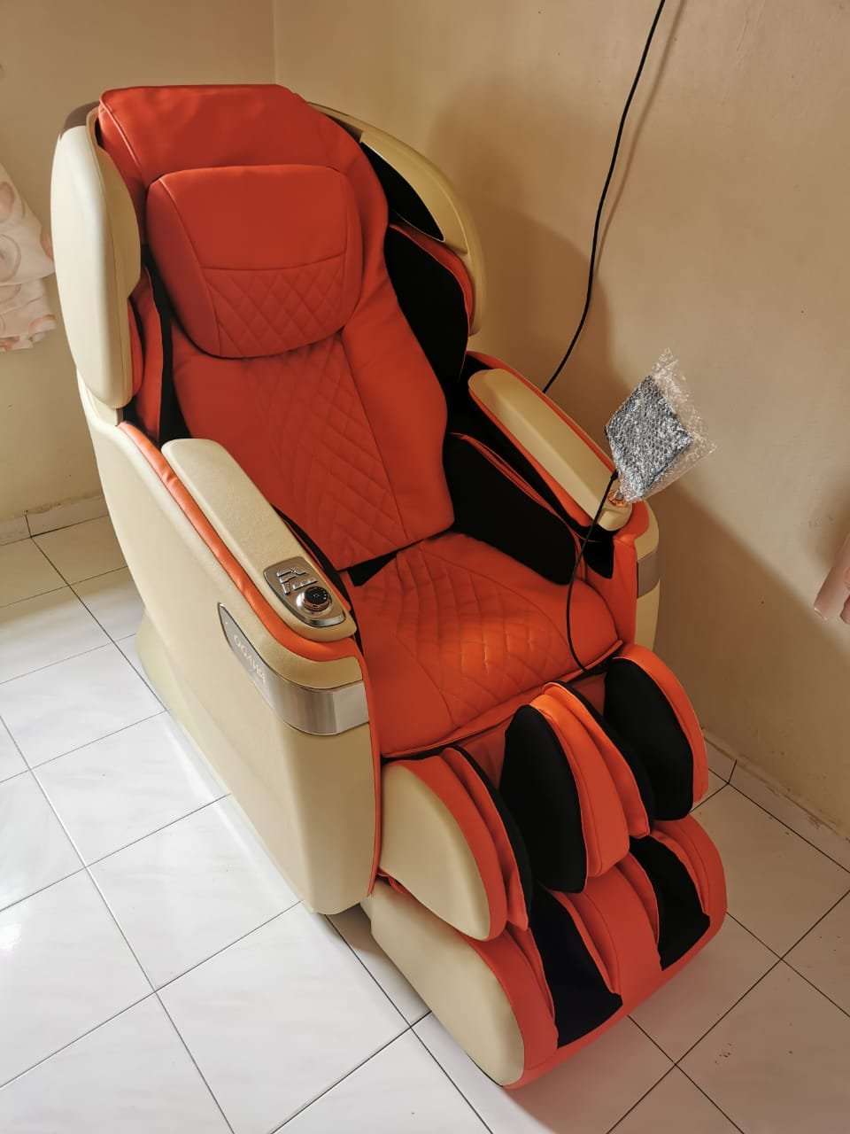 Completed massage chair upholstery project 6