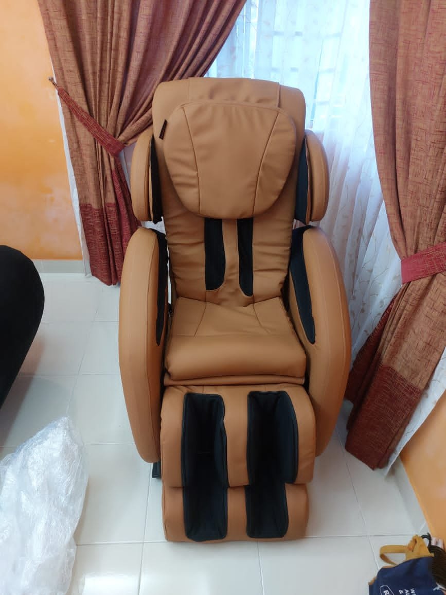 Completed massage chair upholstery project 10