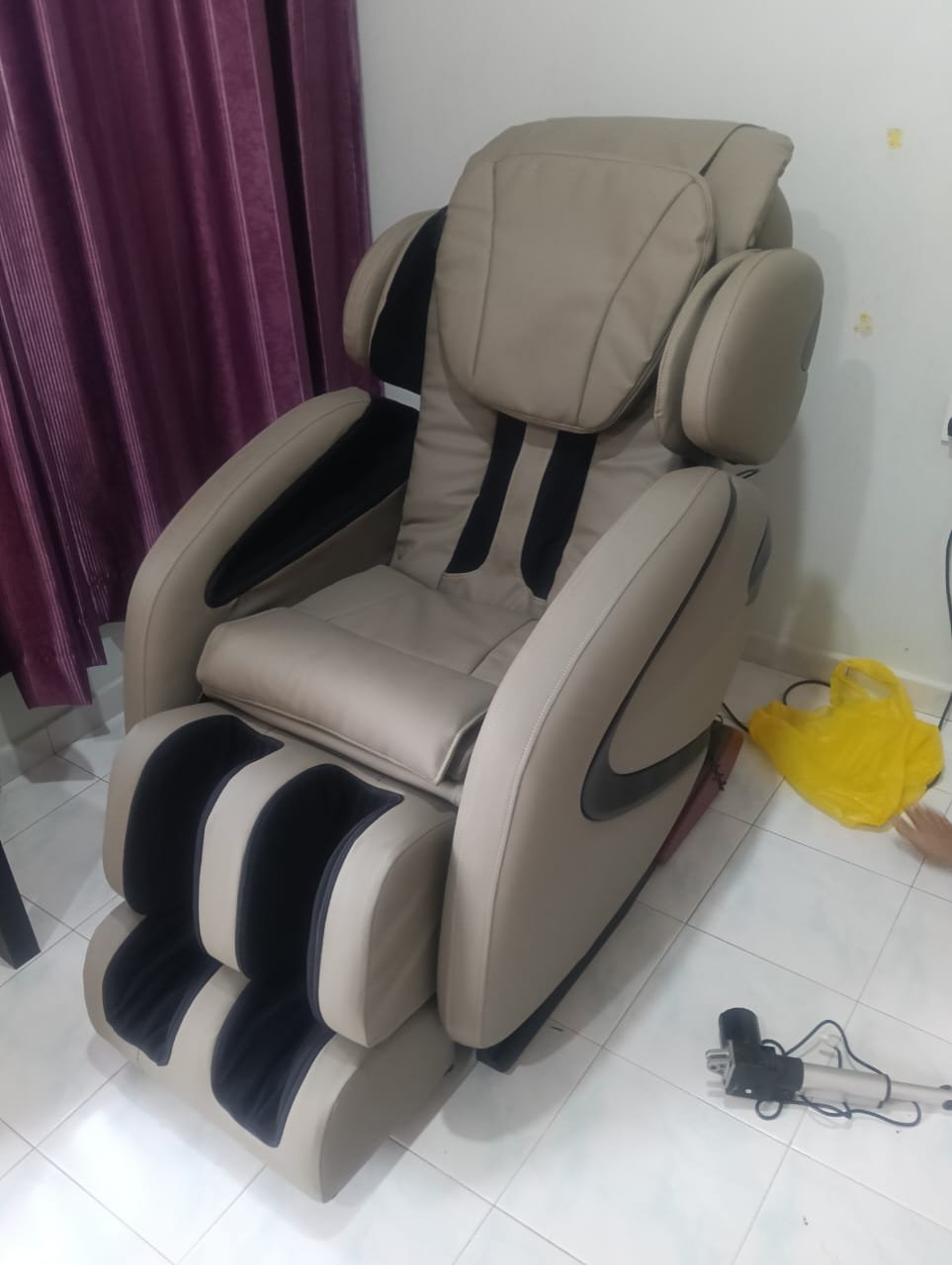 Completed massage chair upholstery project 11