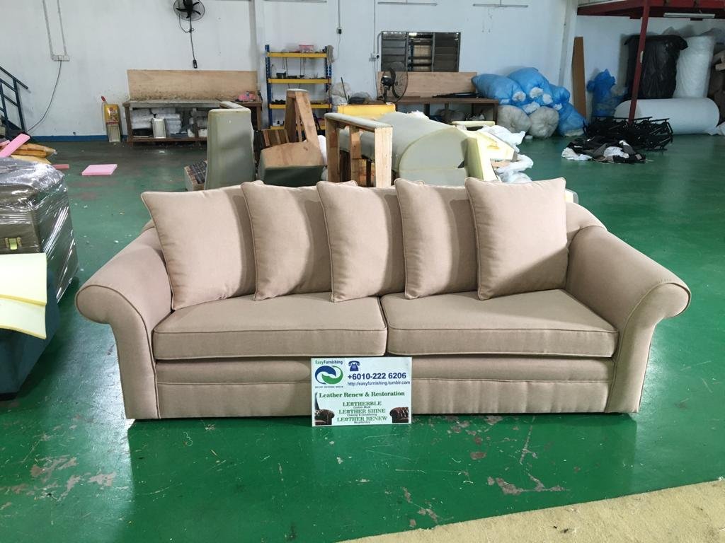 Completed sectional sofa upholstery project 7