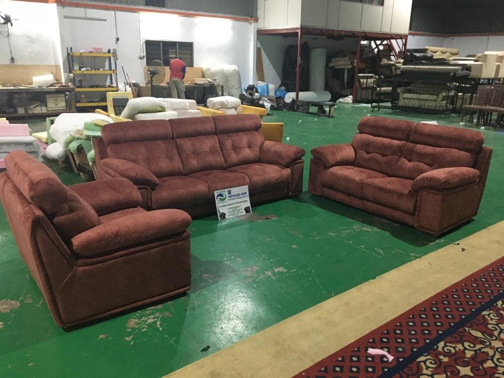 Completed sectional sofa upholstery project 13