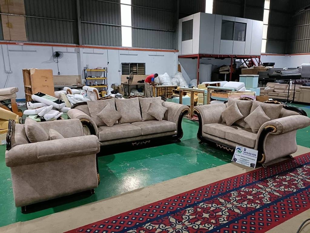 Completed sectional sofa upholstery project 15