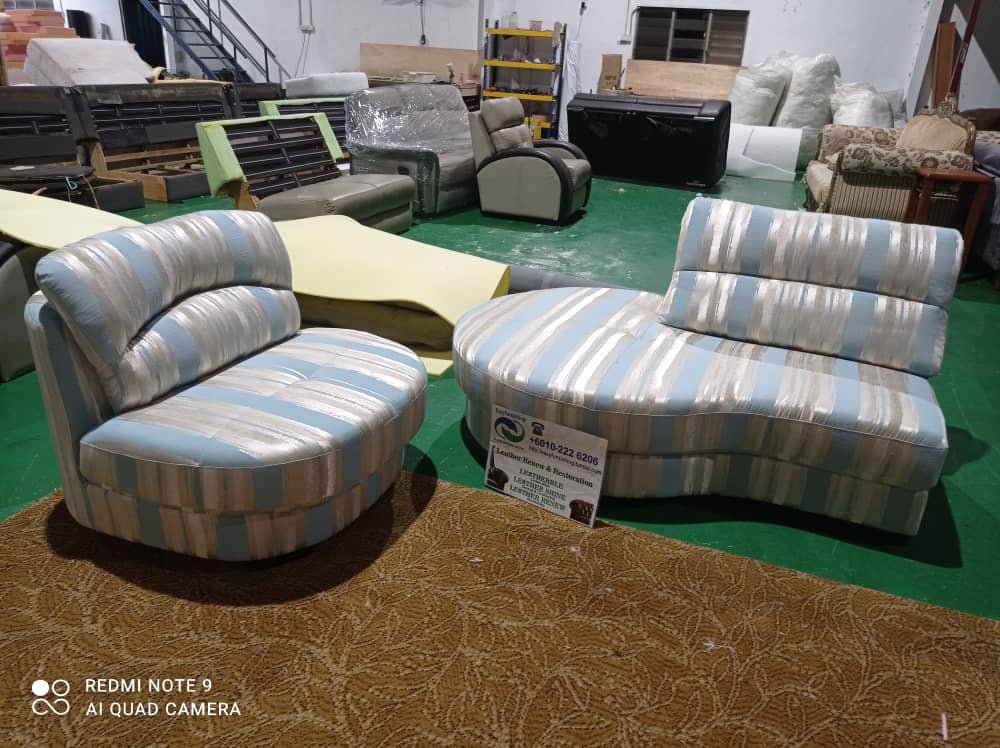 Completed sectional sofa upholstery project 21