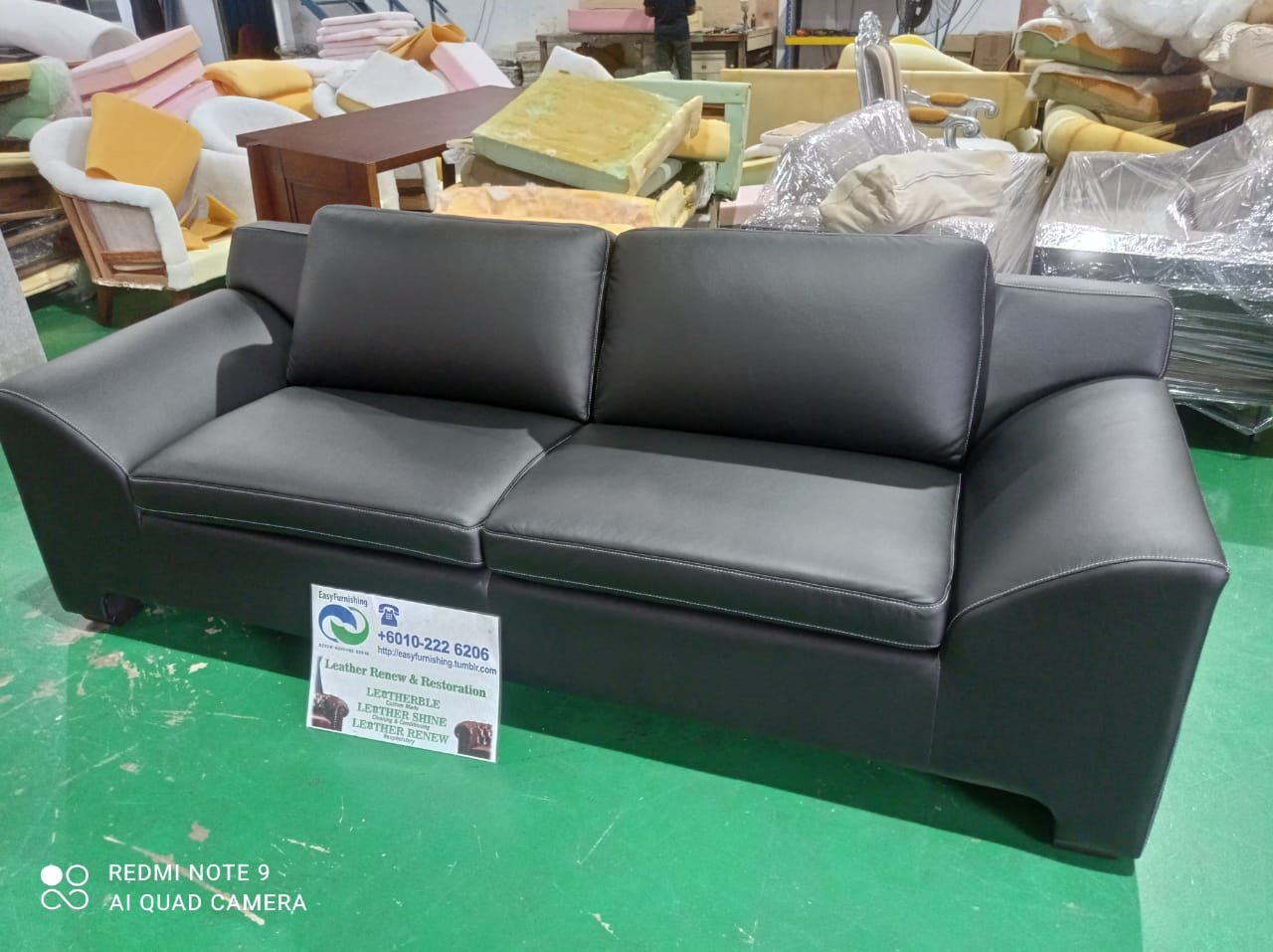 Completed sectional sofa upholstery project 32