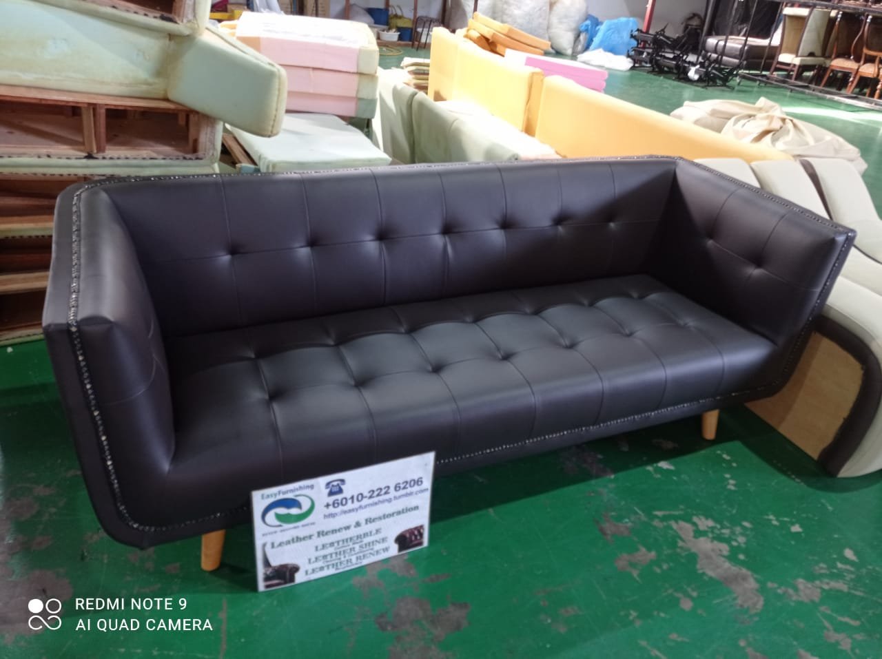 Completed sectional sofa upholstery project 37