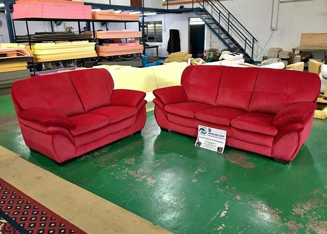 Completed sectional sofa upholstery project 49