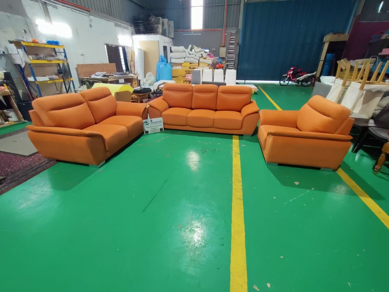 Completed sectional sofa upholstery project 52