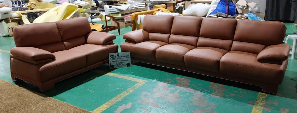 Completed sectional sofa upholstery project 53
