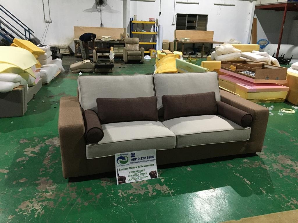 Completed sofa upholstery project 4