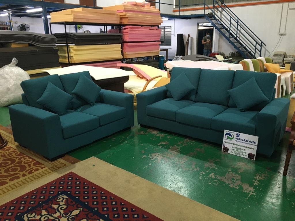Completed sofa upholstery project 5