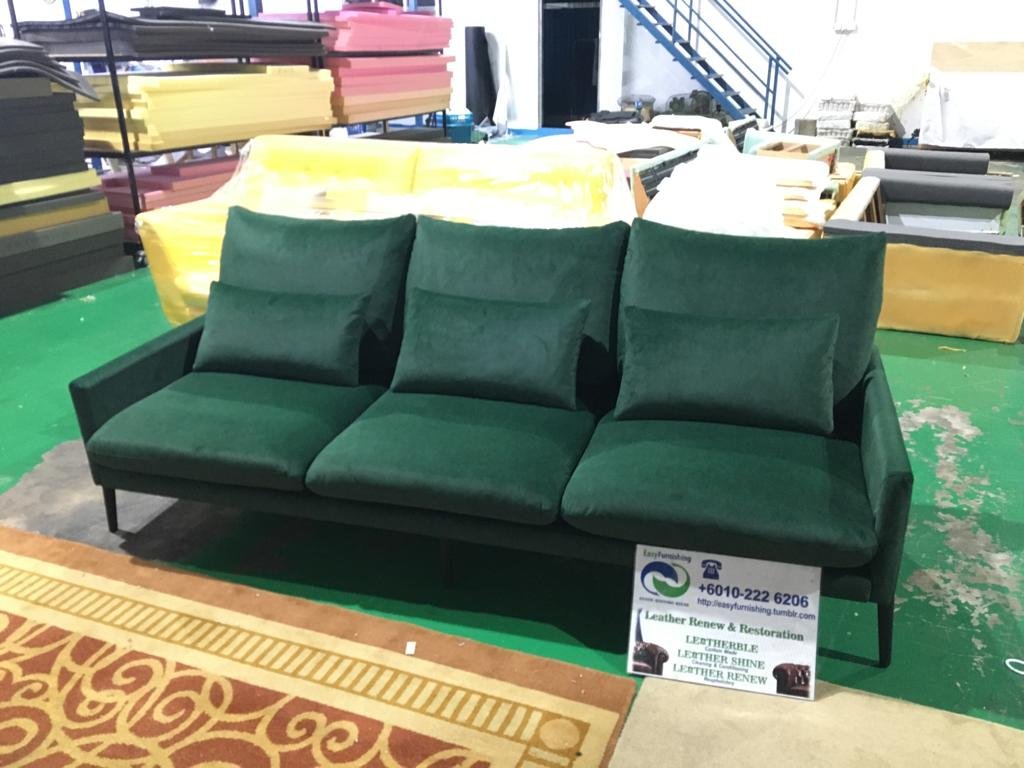 Completed sofa upholstery project 8