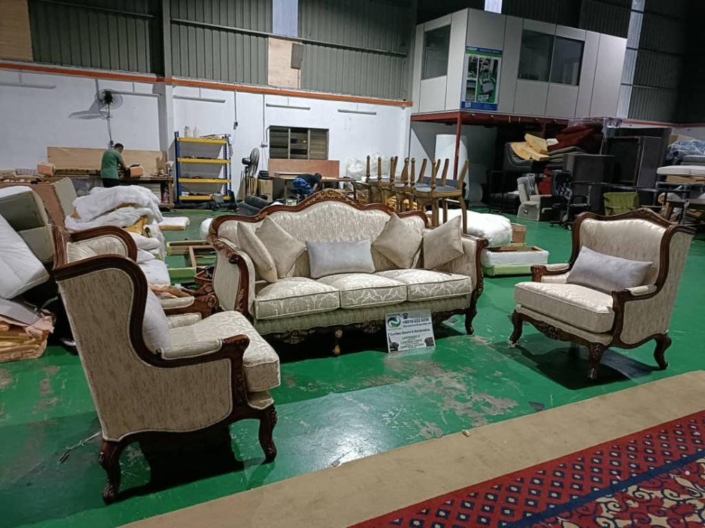 Completed sofa upholstery project 10