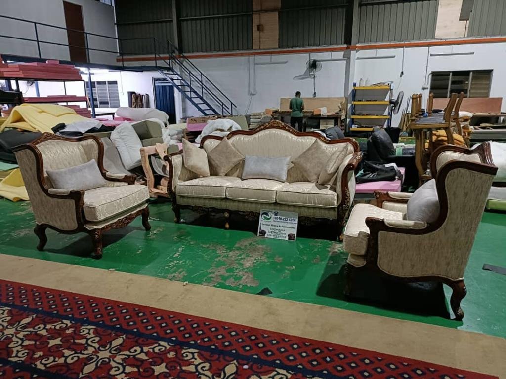 Completed sofa upholstery project 11