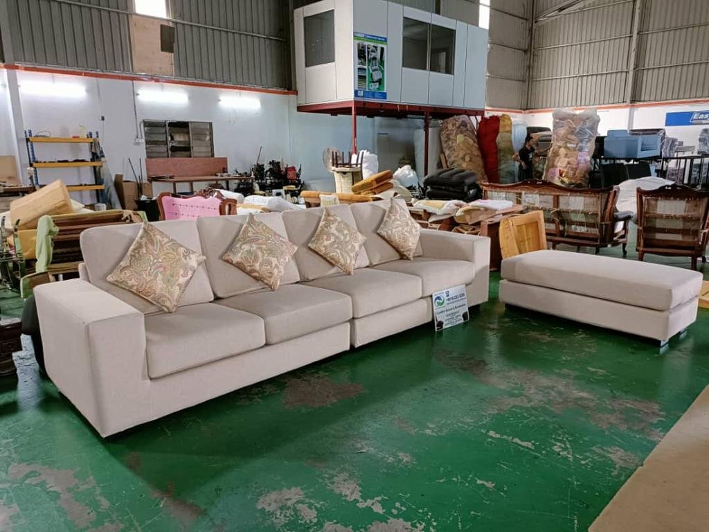 Completed sofa upholstery project 12