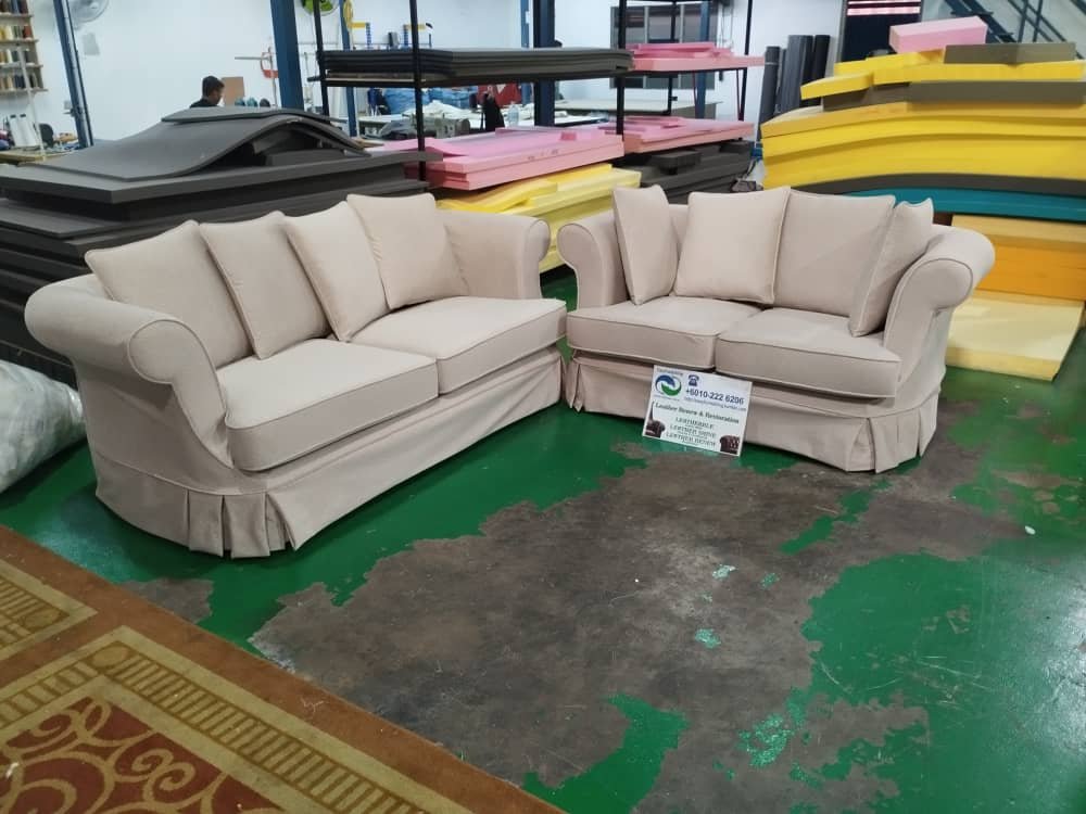 Completed sofa upholstery project 16