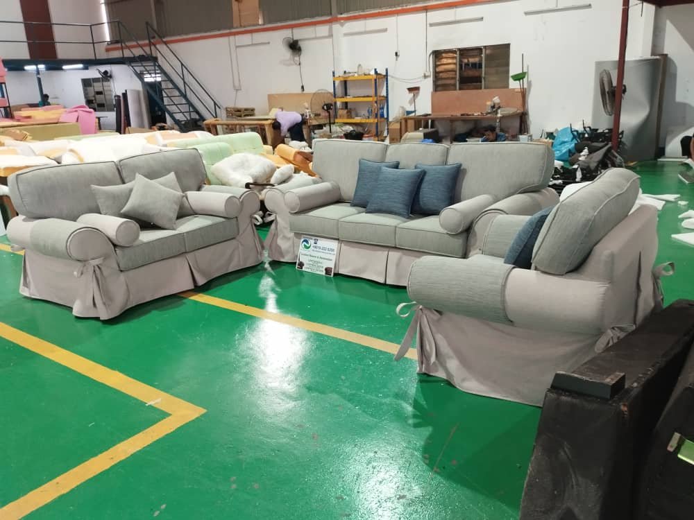 Completed sofa upholstery project 34