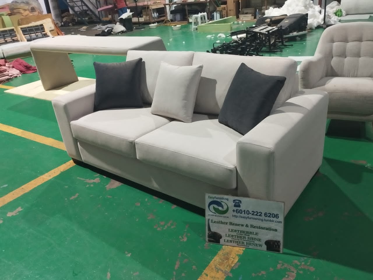Completed sofa upholstery project 39