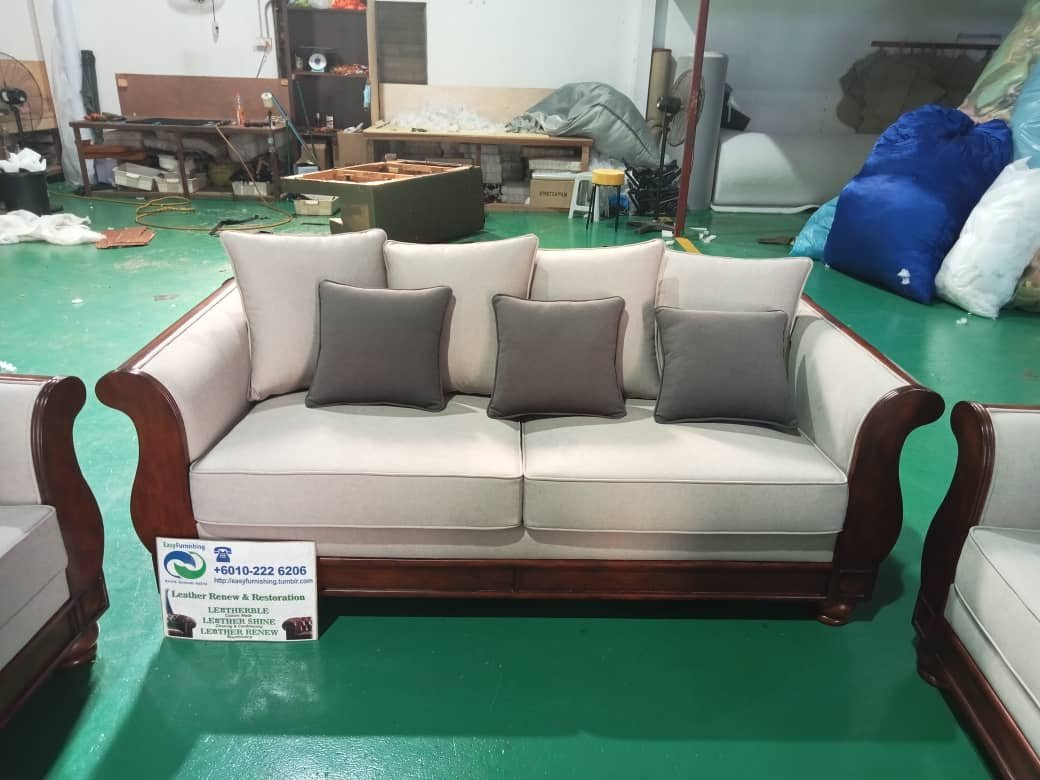 Completed sofa upholstery project 42