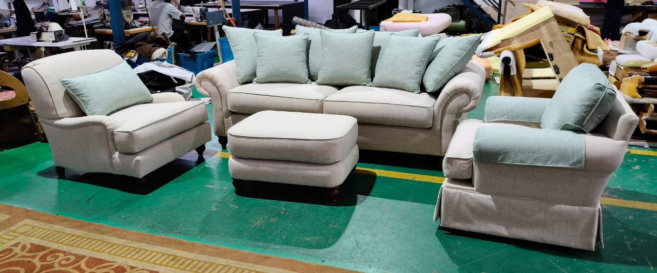 Completed sofa upholstery project 50