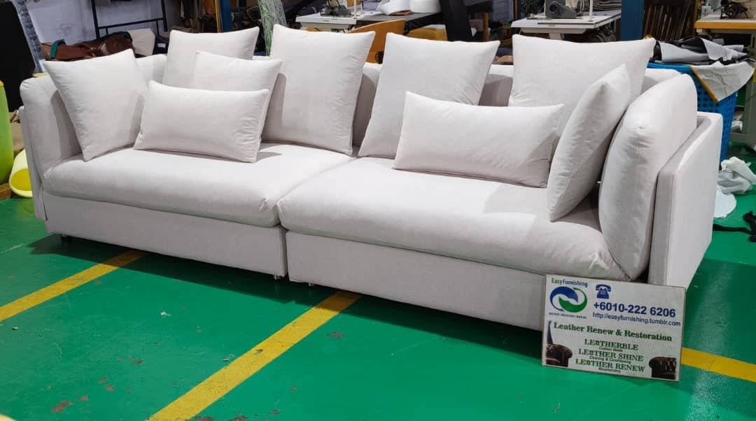 Completed sofa upholstery project 54
