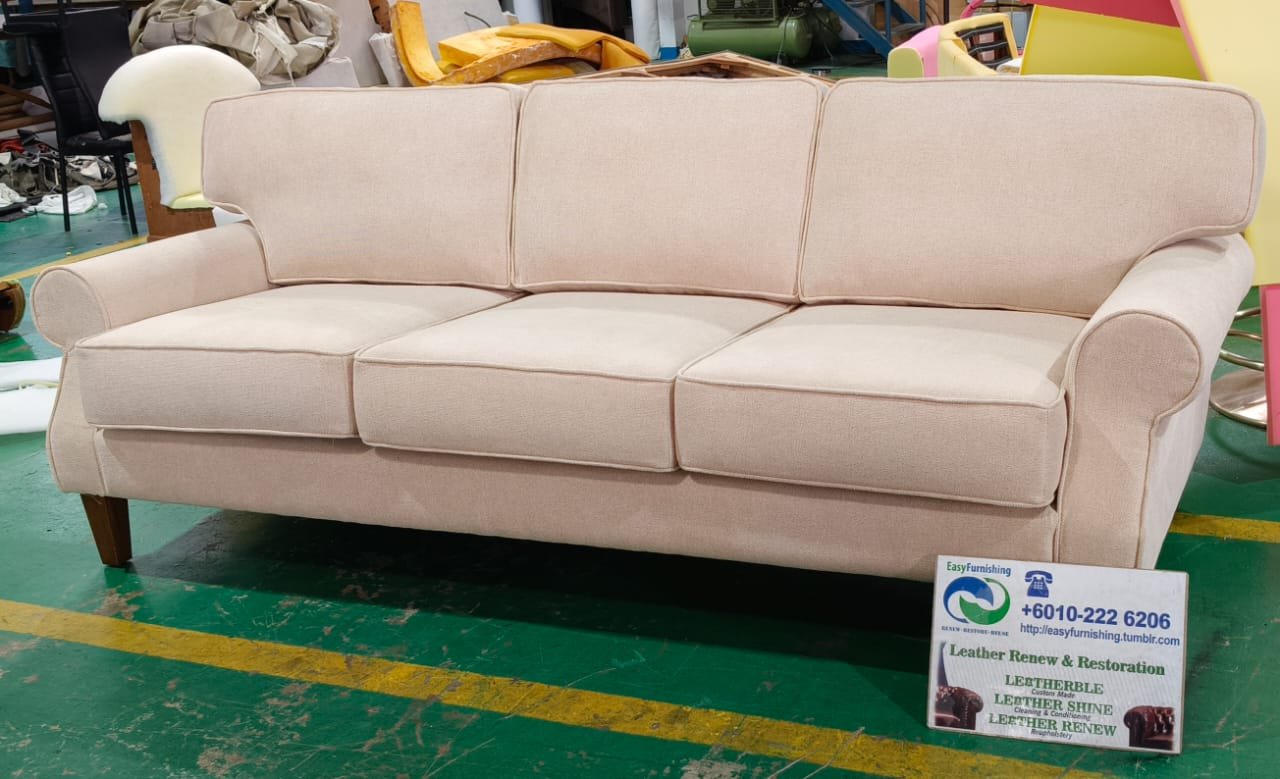 Completed sofa upholstery project 56