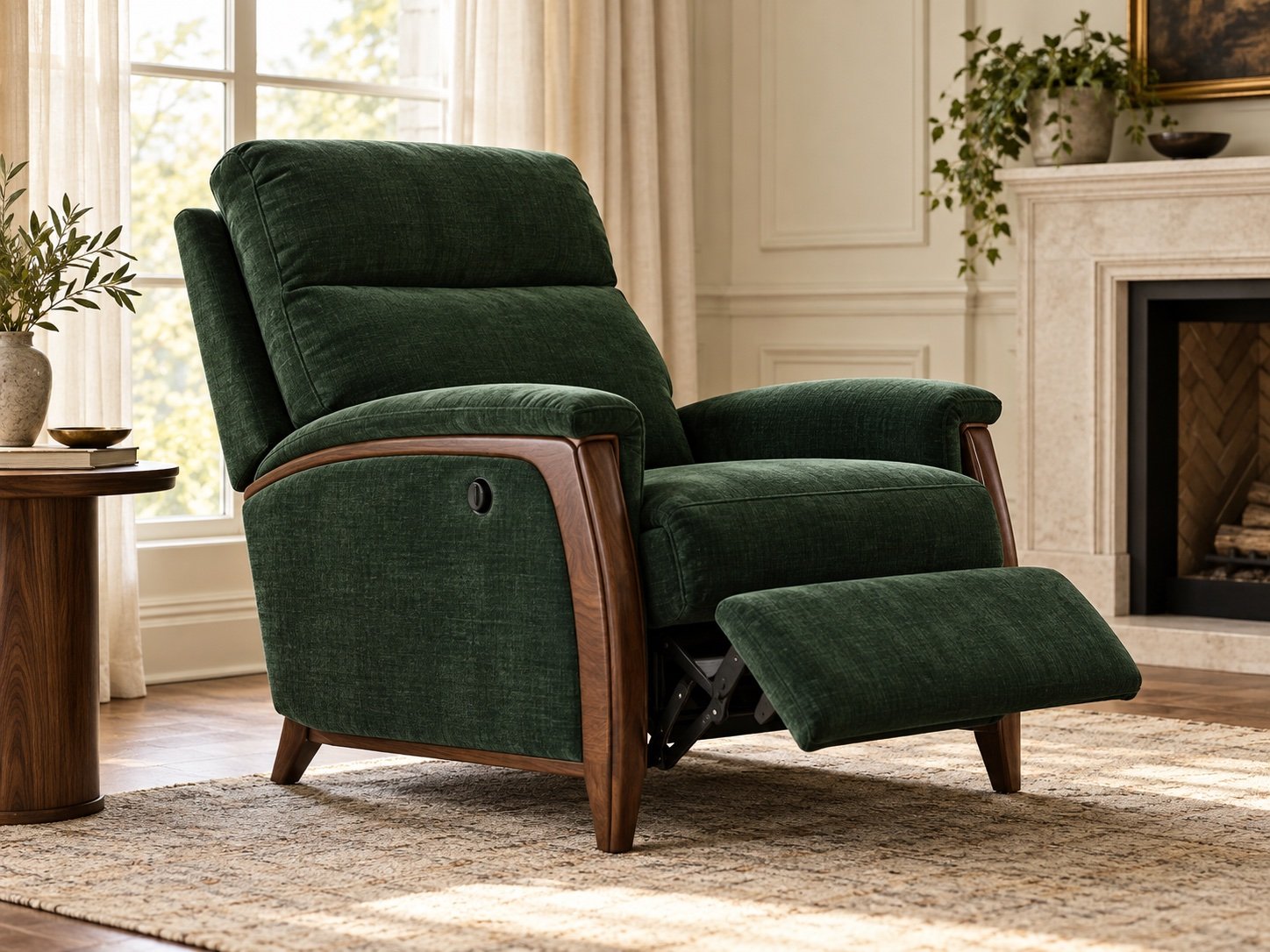 Upholstered recliner chair (illustrative image)